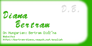 diana bertram business card